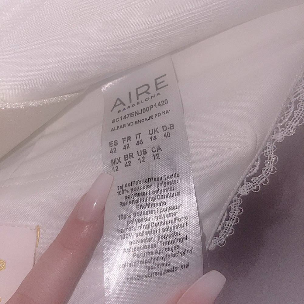 NWT designer wedding dress. Bought from “The White Dress” size 10 never altered - Picture 15 of 16